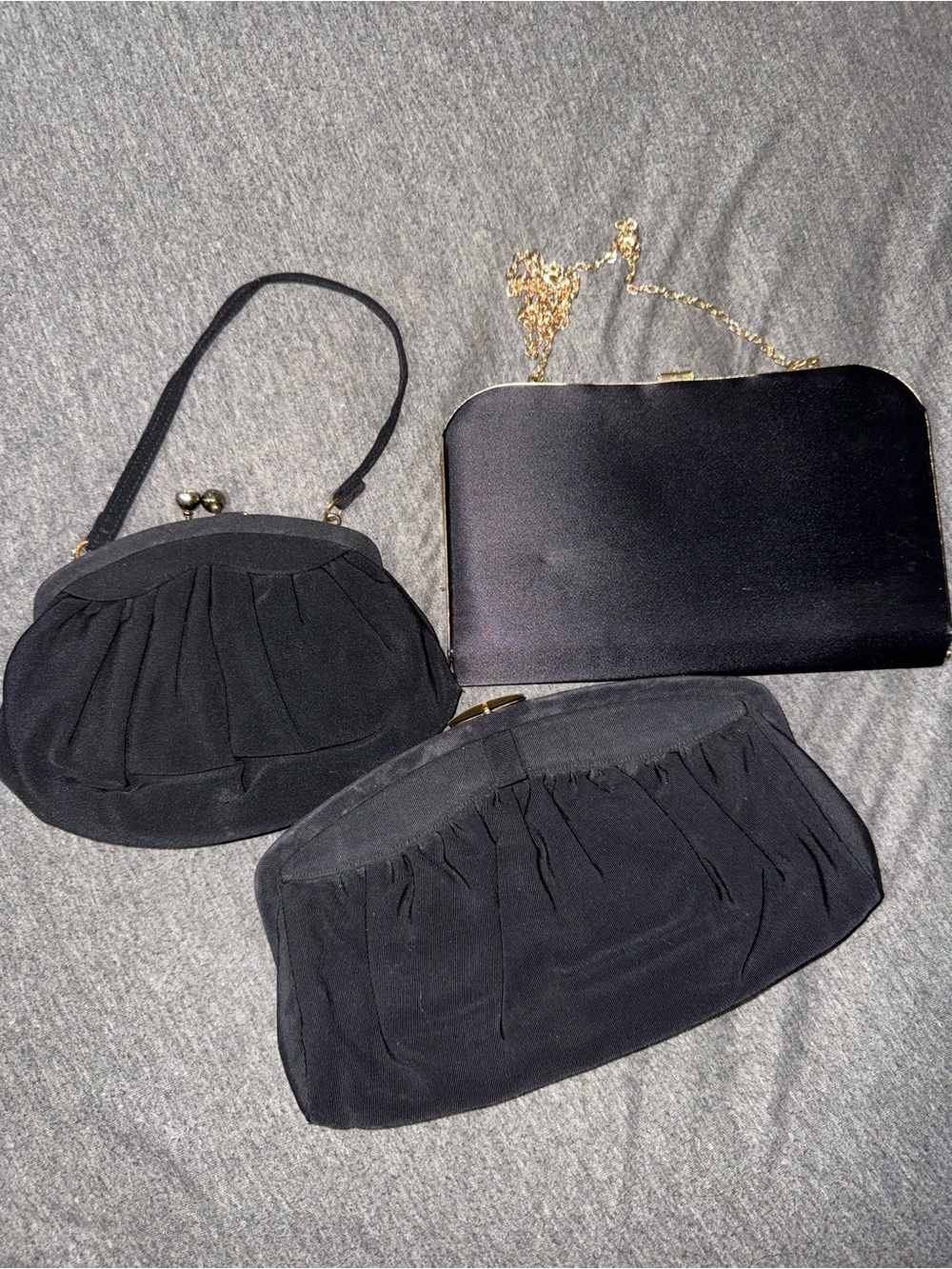 3 Black Women's Evening Clutches